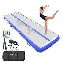 VOFiTNY 다목적 체조 에어 매트 25.4 x 8.3 10.2cm(10 3.3 4인치) 튼튼한 텀블링 트랙 치어 가정/체육관용 250590, Blue