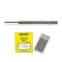 전동드라이버 비트 OHMI VH-4 0X4X80 (1.7X20) 10개 원형4mm