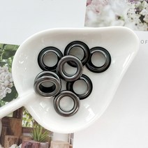 헤세드 국산) 9호 아일렛 (내경8mm) 스틸 아일렛 (30쌍), 블랙실버