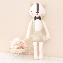 베베라온 오가닉 봉제인형 신생아 아기 유아 선물 다람쥐 애착인형 라미(그린), 기본포장