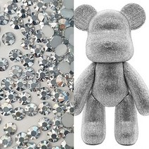 당일배송 브릭베어 23cm diy 보석십자수 키트 핸드메이드 베어브릭, 8.실버 23cm