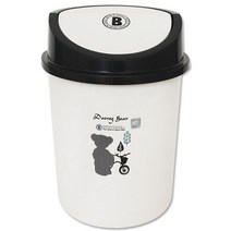 음식물쓰레기통 미니휴지통 자동센서휴지통 데니베어 사무용 가정용 원형 5L (제스트)_741EA, 본상품선택