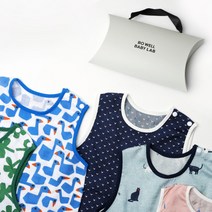 [보웰 베이비랩] 모달이중거즈 풍기인견 아기 여름 수면조끼 기프트세트 5종