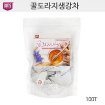 생강차 도라지차 벌꿀 목에좋은차 삼각티백 말린 꿀 도라지 생강 저온건조 환절기 기침 가래 목 감기 기관지에 좋은차 효능 국산 대용량 100티백, 1개 100T