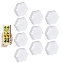 귀여운 무드등 인테리어 침실 조명 미니 취침등 터치 센서 야간 육각 벽 램프 양자 램프 홈 벌집, 1 컨트롤러 10 램프, 3000k 따뜻한 흰색