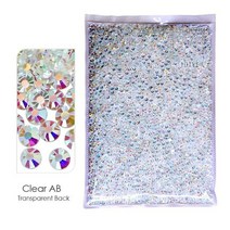 빅 패키지 2-6mm 레진 비 핫 픽스 라인석 벌크 도매 AB 플랫 백 플라스틱 크리스탈 네일 DIY 글리터 스톤, 믹스사이즈 3-5mm20000ps, B