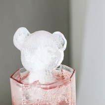 큐브라떼 만들기 캐릭터 동물 곰돌이 오리 고래 장미 요술 얼음 트레이 얼음틀, 소형곰돌이