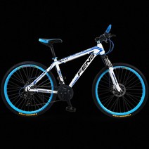 자전거 배터리 바이크 여행 광폭 산악 전동 전기, 26인치, 알루미늄 합금 플래그십 버전 흰색과 파란색, 30단