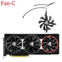 XFX Radeon RX 5700 THICC III 울트라 RX-57XT8TBD8 그래픽 비디오 카드 용 새 냉각 팬 교체, 03 Fan - C