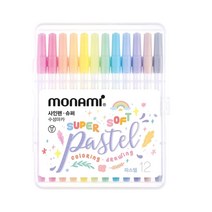 모나미 ]신제품사인펜-슈퍼파스텔싸인펜12색
