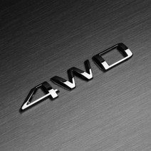 제네시스 GV80 4WD 와이드 엠블럼 레터링 BWE-4WD3, 반광블랙