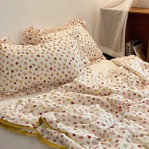 얇은 여름 이불 코튼 거즈 쿨 블랭킷 잔무늬 잔꽃, 07. 사쿠라
