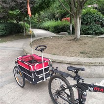접이식 자전거 트레일러 웨건 수레 리어카 카트 연결 트레일게이터 국토종주 전국일주 여행, 단일사이즈, 블루
