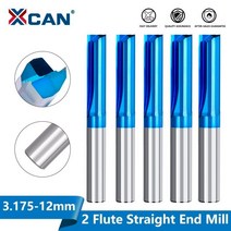 밀링 커터 톱니 드릴 XCAN 스트레이트 엔드 밀 4mm/6/8/10/12mm 생크 PVC 플라스틱 CNC 조각 비트 도구, 47.8x8x25x60L - 5pcs