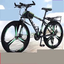 여성용 산악 자전거 다운힐 풀샥 유압식 팻바이크, 블랙 및 레드 24인치 21단