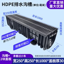 주방 플라스틱 빗물 받이 pe 배수로 처마 물받이 배수조 오수 배수관 하수관 공사 시공, B30 250x250x1000x30 커버 포함