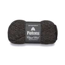 손뜨개실 뜨개질실 Patons Classic Wool Roving Yarn 3.5 oz Natural 1 Ball, Dark Gray