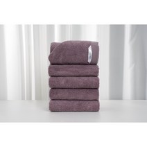 어스메이드 천연염색 오가닉 40수 타월 170g 퍼플 5장, 5개