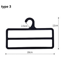 1PC 크리 에이 티브 패션 블랙/화이트/투명 타원형 라운드 미니 옷걸이 1/2 레이어 목도리 스카프 플라스틱 미끄럼 방지 옷걸이 빠른 배송, black-type 3, black-type 3