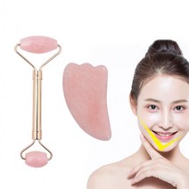 페이스 피부 스톤 마사지봉 괄사도구 안마기 마사지 원석 장미석 얼굴리프팅 쿨링스틱 옥 기계 롤러, 날개