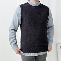 셀러허브(잡화) 남자 직장인 라운드넥 대학생 봄니트 조끼