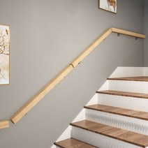 벽부형 손스침 원목 계단 핸드레일 복도 난간 인테리어 보조 손잡이 지지대 복층 실내 난간, 50cm 고정대2개