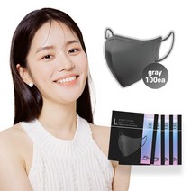 스마트클린 페이스핏 라이트 KF94 새부리형 마스크 대형 100매입, 25매입, 4개, 그레이