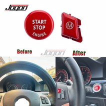 스티어링 휠 자동차 엔진 시작 버튼 BMW E90 E91 E92 E93 2005-2012 E87 E60 E83 E84 용 스티어링 휠 M 버, 06 Start With M Red