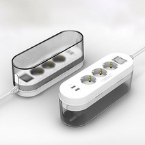 네모탭 3구 4구 5구 멀티탭 멀티콘센트, 블랙, 네모탭 USB박스탭 3구2포트 3m