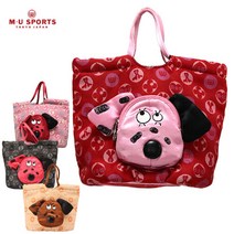 엠유스포츠 MU스포츠 도트 로고패턴 여성 골프파우치, PI 핑크