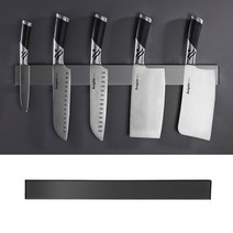쉐프 자석칼꽂이 칼보관함 칼 수납 스텐거치대 업소용, 자석칼꽂이 블랙 대(50cm)