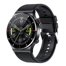 ECG PPG 블루투스 통화 스마트워치 풀 스포츠 시계 건스틸 추적기 Smartwatch 방수 안드로이드 Ios, 01 Black