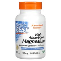 닥터스 베스트 고흡수 마그네슘 100mg 120정, 120개