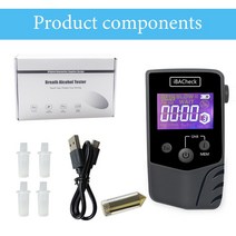 음주측정기 전문 알코올 테스터 usb 충전식 휴대용 디지털 lcd 알코올 음주 측정기 테스터 10 읽기 결과 암기, AA1698, AA1698