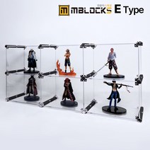 레고장식장 피규어진열장 건담진열장 아크릴장식장 엠블럭 스페셜 E타입 2층X3칸 6칸형(앞/뒤덮개포함), 08.스페셜E타입2층X3칸 6칸형(프리미엄 검정+크롬)
