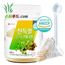 HACCP 식약처 인증 국산 진득찰 단백질 추출물 키레놀 헤스페리딘 사포닌 비타민 a 칼슘 팔라니토스 국내산 진득찰추출분말 + 슈퍼푸드.com 연자육 티백, 1세트, ( 병 200g + 1g )