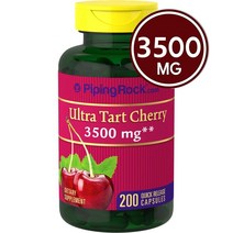 PipingRock 피핑락 타트체리 Tart Cherry 3500mg 200캡슐, 1병
