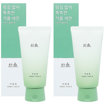 한율 어린쑥 진정맑은 클렌징 폼 120g+120g 저자극폼클렌징 모공클렌징폼 아침세안제, 120g, 2개