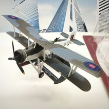 다이캐스트 합금 172 제 2 차 세계 대전 wwii 요정 황새치 복엽기 1942 공군 전투기 클래식 항공기 비행기 모형, 없음