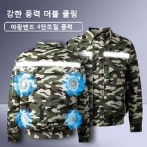 1+1 세트 선풍기 작업복 조끼 현장 쿨링 냉각 에어컨옷 냉풍 잠바 빅사이즈 4팬 선풍기 전기 융접자 안전복 건축 공사복, s/m
