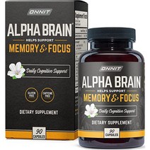 미국 정품 ONNIT Alpha Brain Premium 알파 브레인 백만 병 이상 판매 프리미엄 누트로픽 브레인 보조제 90 count.