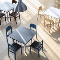 한성 토파스 수입 디셀사각탁자 800 응접실 식탁 화이트다리, 블루