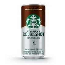 스타벅스 더블샷 에스프레소&크림 커피, 200ml, 28개