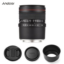 Andoer 중형 망원 카메라 렌즈 대형 조리개 풀 프레임 인물 수동 초점 소니 A AII AIII AR 용 mm F., CHINA_E 마운트 | black