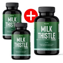 밀크시슬 1000mg 2+1 간영양제 메가비타 밀크씨슬 실리마린 추천 해외 미국 직구, 3병, 60캡슐