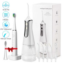 치아 세정기 직수 잇몸 마사지기 구강 수압 칫솔 전문 치과 워터 제트 전동 선물, 350ml 블랙