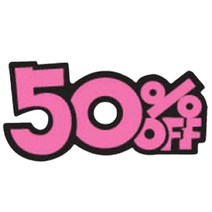 POP 50%OFF 글씨 카드 정육가격표 진열대가격표 쇼카드 백화점가격표