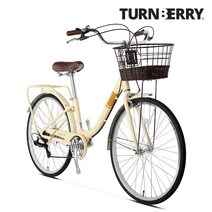 [무료완조립] 알톤 턴베리 세스타 26인치 알루미늄 여성용자전거 시마노7단 바구니 짐받이, 민트_미조립