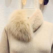 리얼렉스퍼 머플러)천연여우털/자석탈부착/퍼목도리