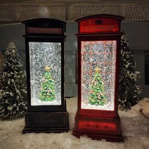 크리스마스 트리오르골 워터볼 스노우볼 뮤직박스 감성선물 TBOX, 공중전화 엔틱